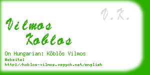 vilmos koblos business card